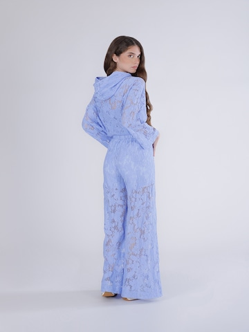 CAFè NOIR Wide leg Broek in Blauw