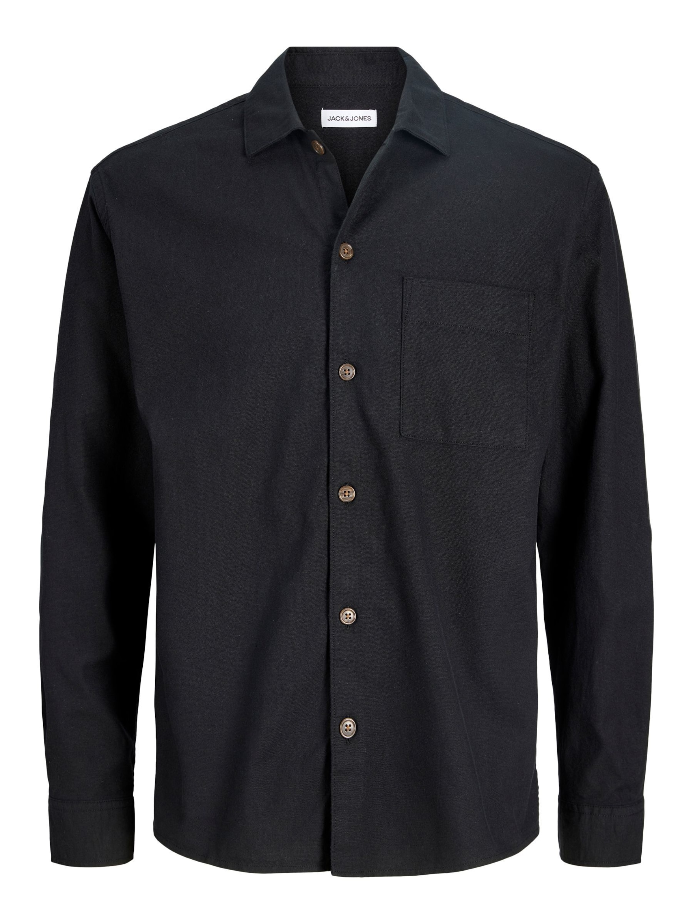 JACK & JONES - Ajuste confortable Camisa 'JJETristan' en negro: frente
