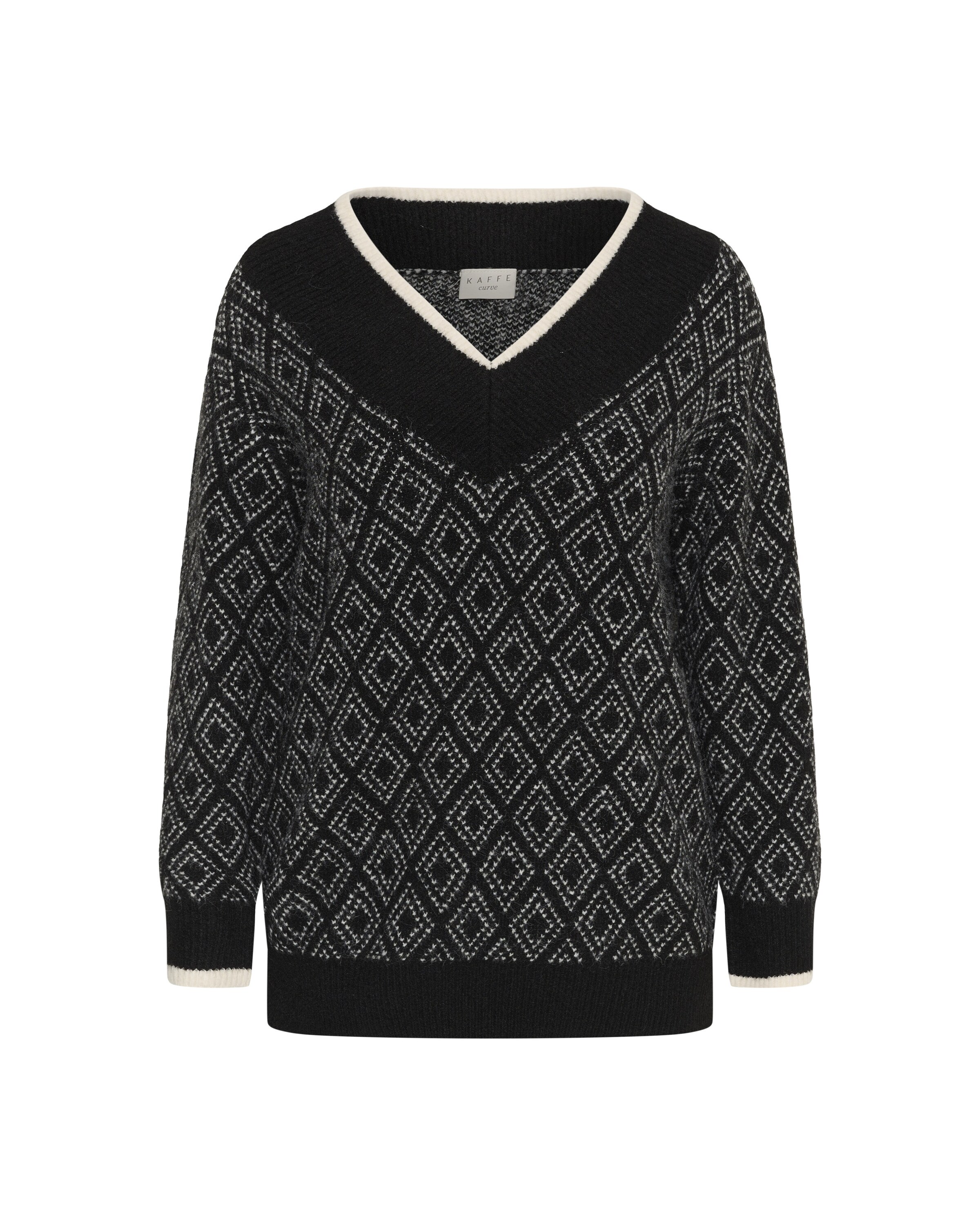 KAFFE CURVE Pullover 'KCSigna' in Schwarz: Vorderseite