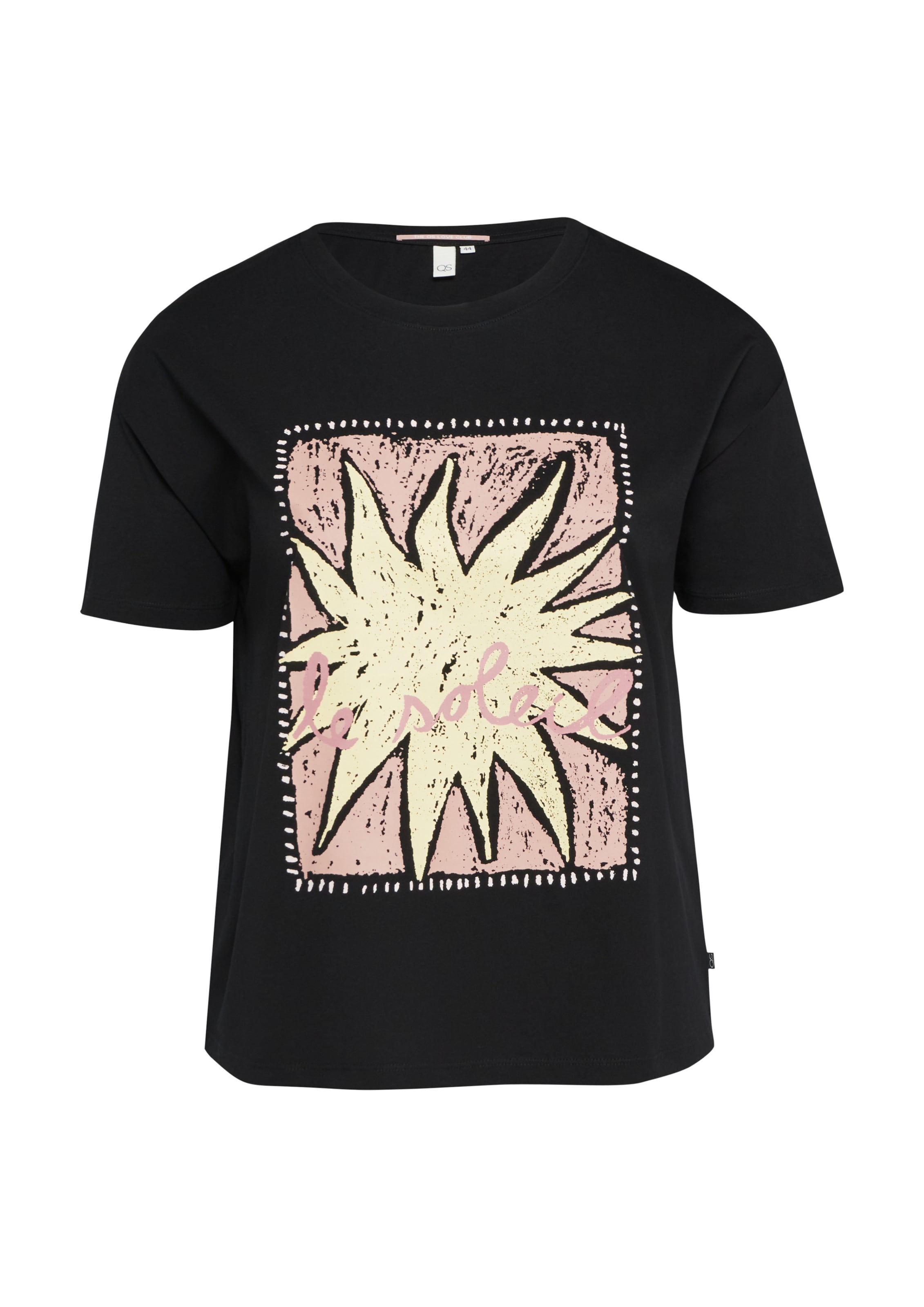 QS T-Shirt in Schwarz: Vorderseite