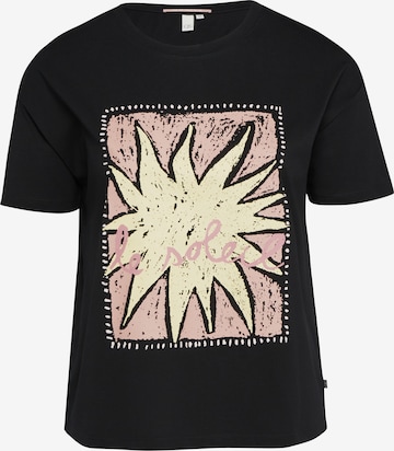 QS T-Shirt in Schwarz: Vorderseite