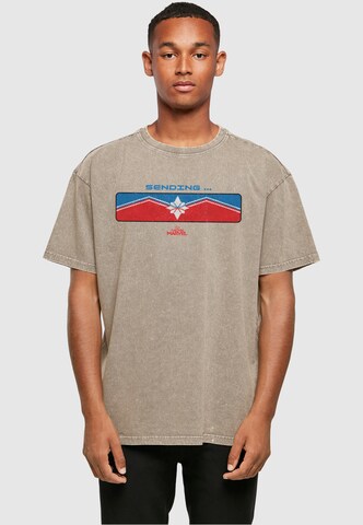 ABSOLUTE CULT Shirt 'Captain Marvel' in Beige: voorkant
