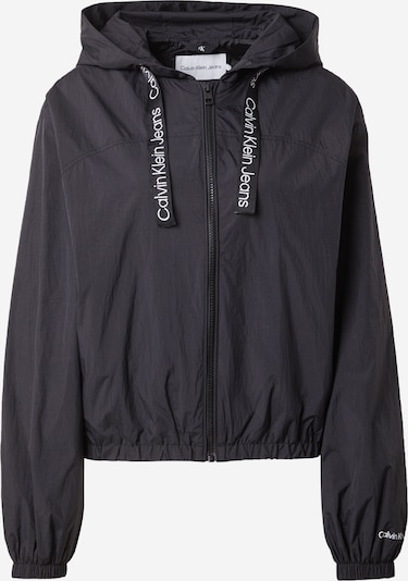 Calvin Klein Jeans Chaqueta de entretiempo en negro / blanco, Vista del producto