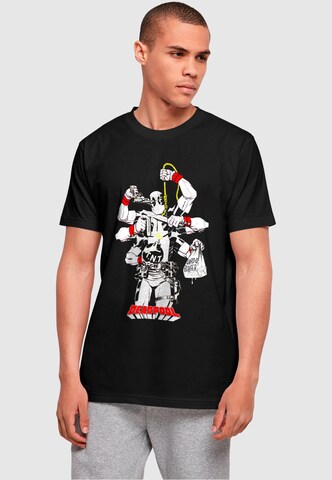 ABSOLUTE CULT T-Shirt 'Deadpool - Multitasking' in Schwarz: Vorderseite