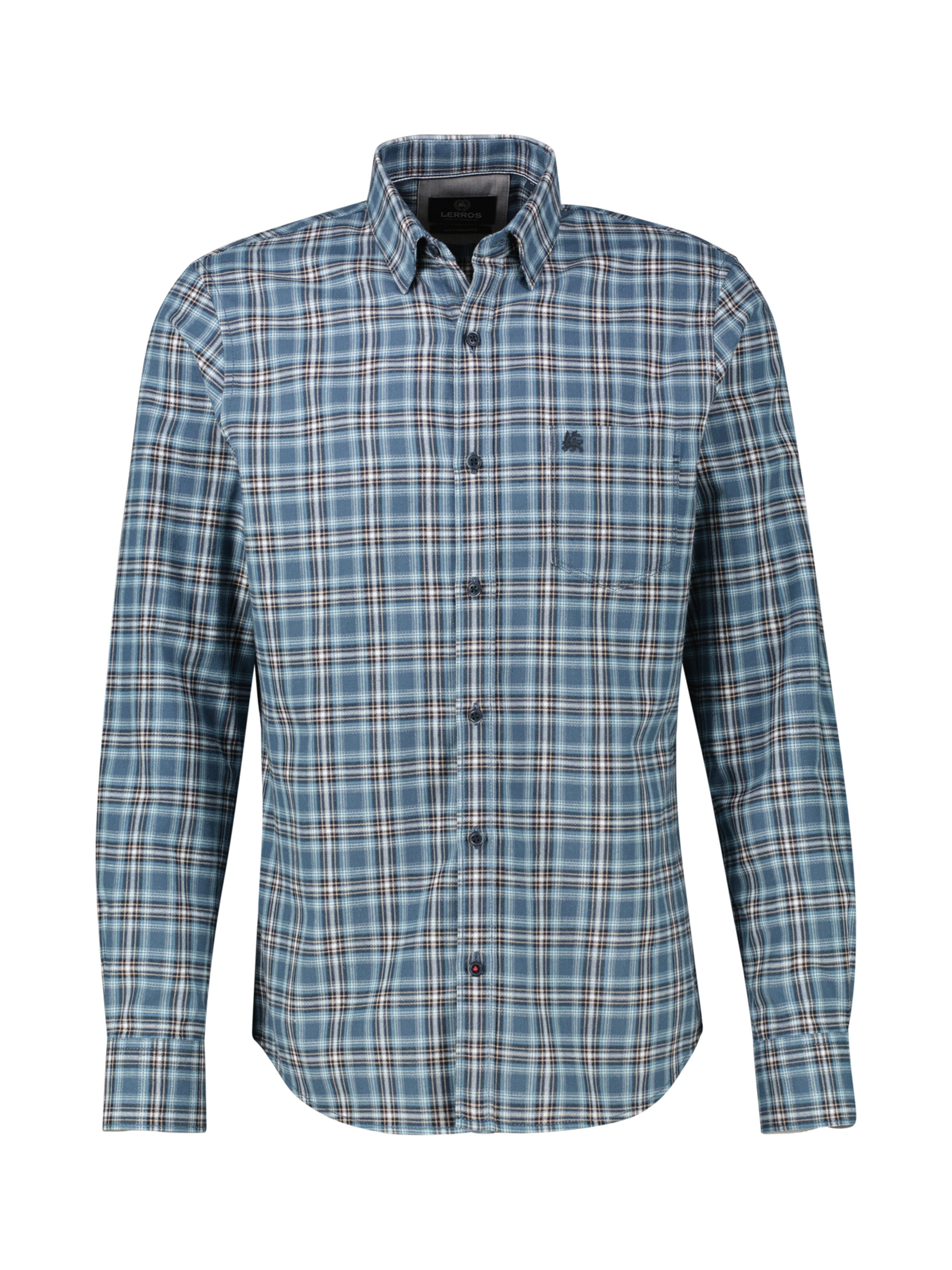 LERROS Button Up Shirt in Blue: front