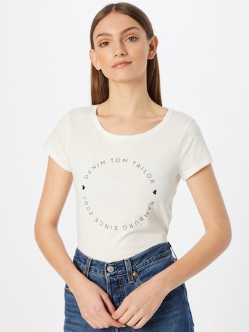 T-shirt TOM TAILOR DENIM en gris : devant