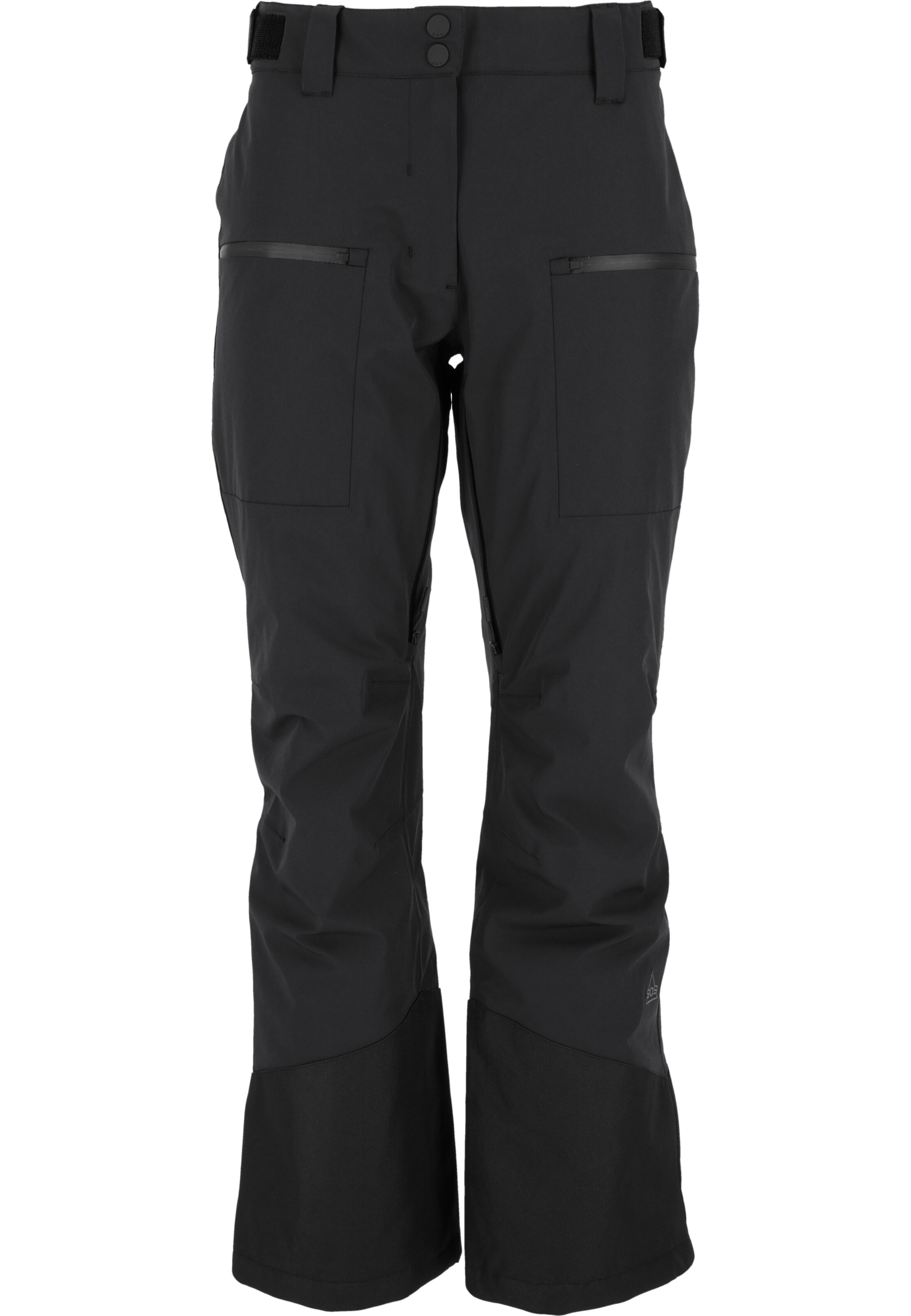 SOS Flared Outdoor trousers 'Straja' in Black: front