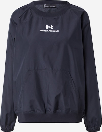 UNDER ARMOUR Αθλητική μπλούζα φούτερ σε μαύρο / λευκό, Άποψη προ�ϊόντος