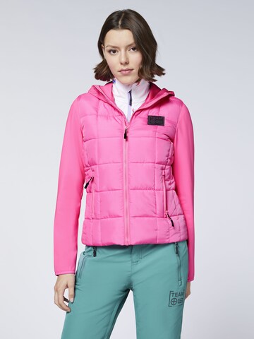 CHIEMSEE Jacke ' im Materialmix ' in Pink: Vorderseite