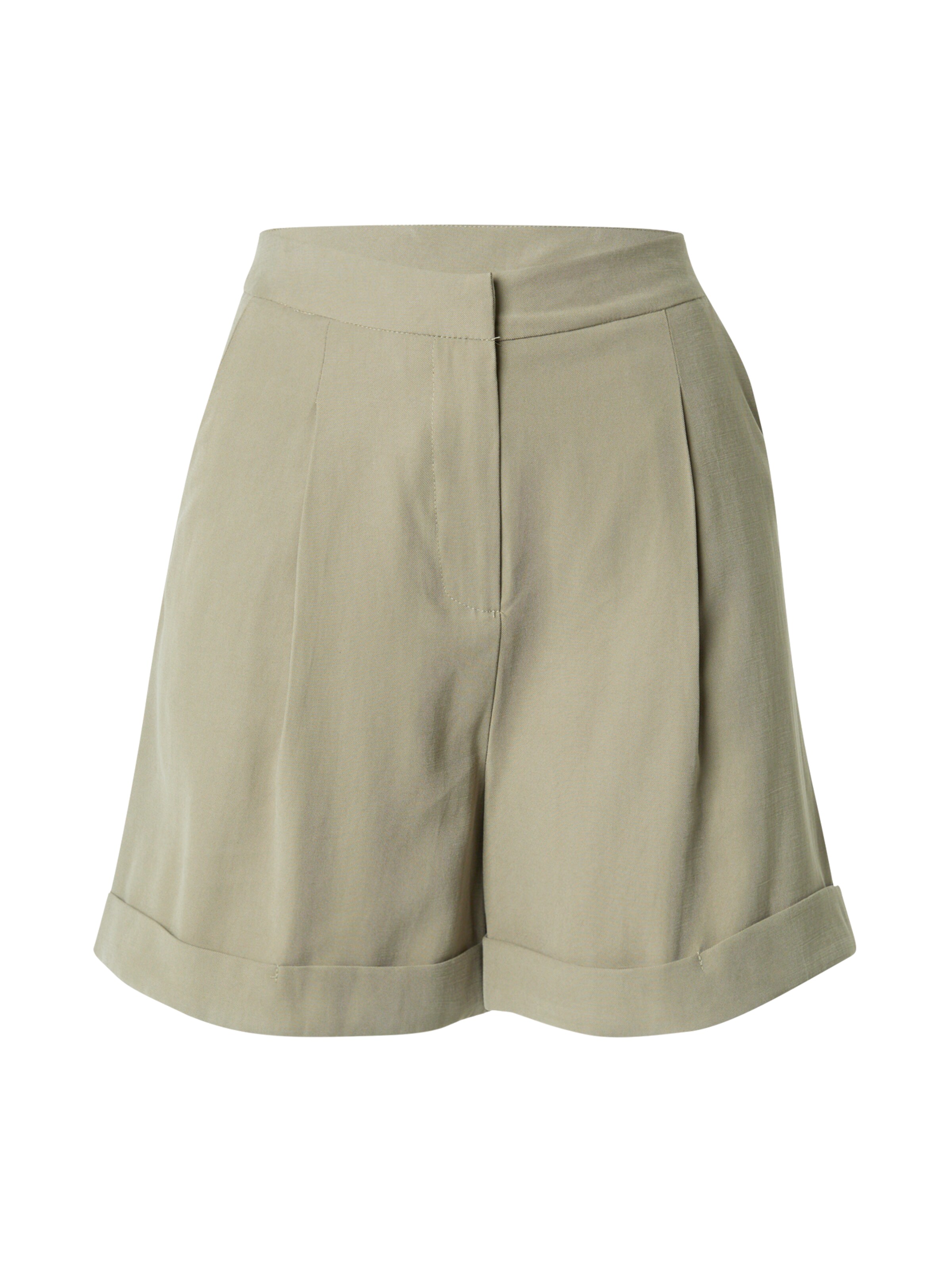 ZABAIONE Loosefit Παντελόνι πλισέ 'Je44anne' σε πράσινο: μπροστά