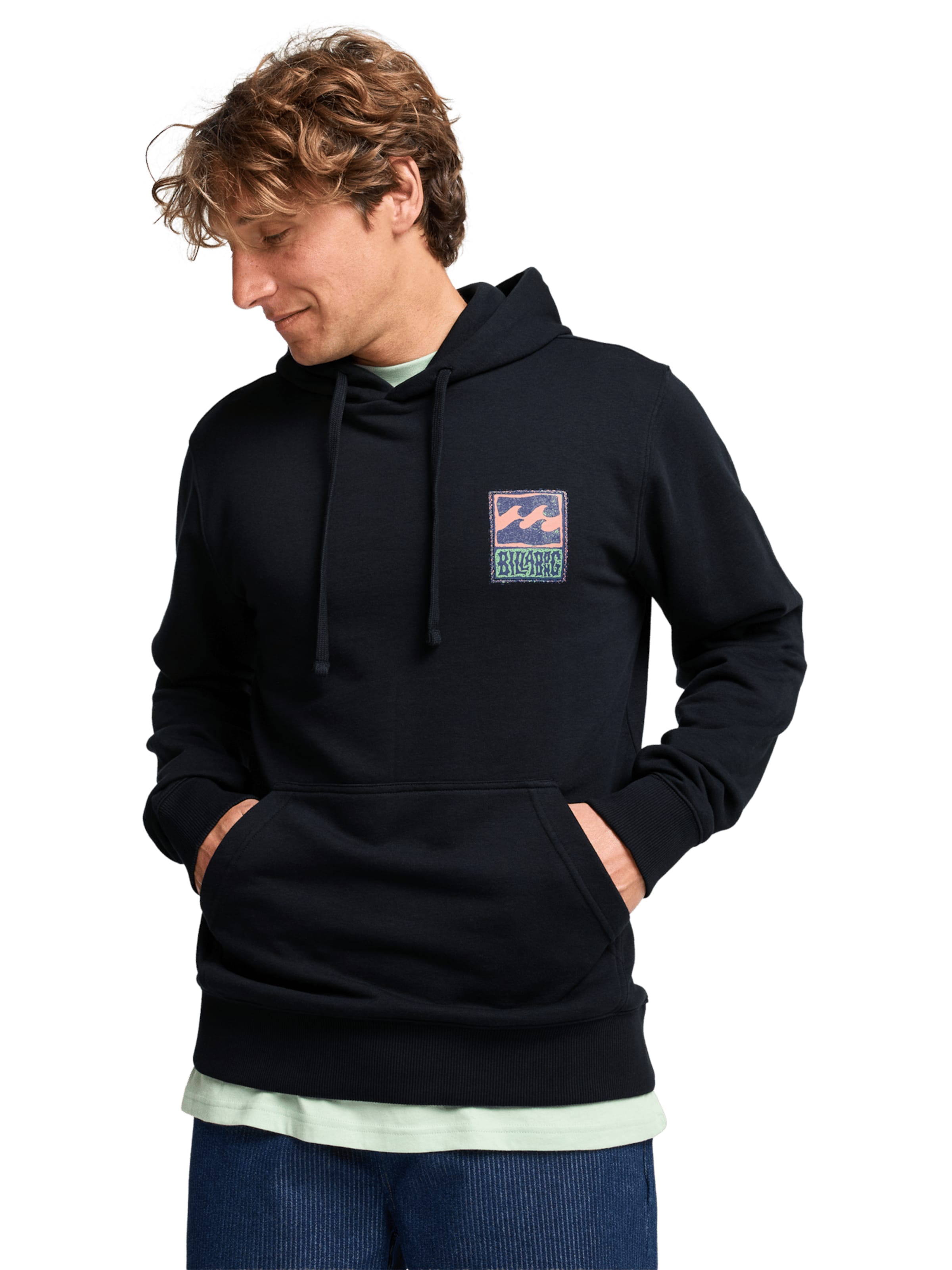 BILLABONG Sweatshirt 'Billabong Stamp' in Black: front