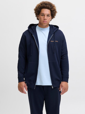 JACK & JONES Sweat jacket in Blue: front