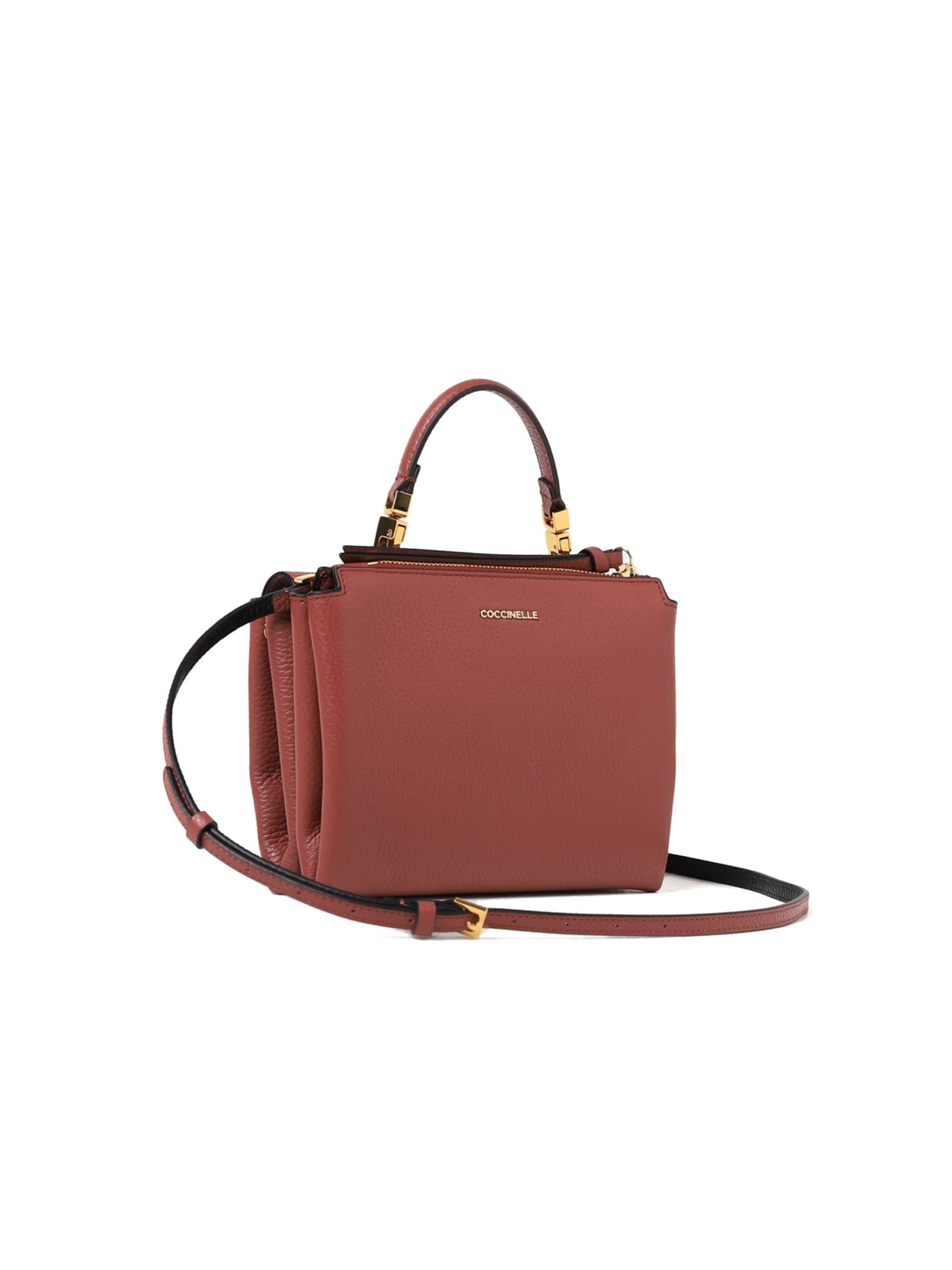 Coccinelle Umhängetasche 'Arlettis Handbag Grained Leather'‌‌‌‌‌‌‌‌‌ in Braun