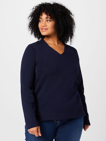 Tom Tailor Women + Trui in Blauw: voorkant