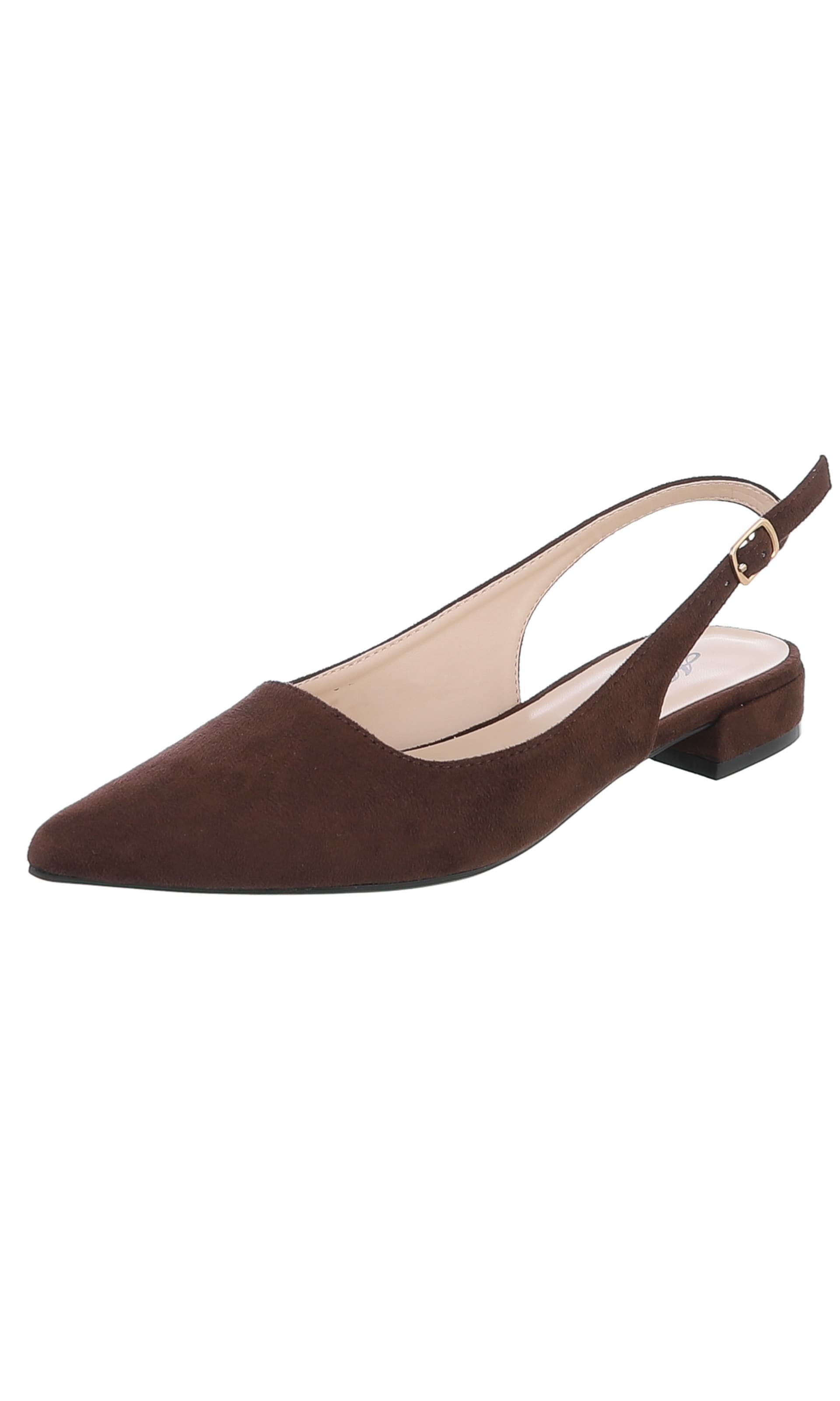 Ital-Design Slingpumps in Braun: Vorderseite