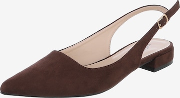 Ital-Design Slingpumps in Braun: Vorderseite