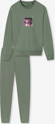 SCHIESSER Pyjama 'Original Classics' in Grün: predná strana