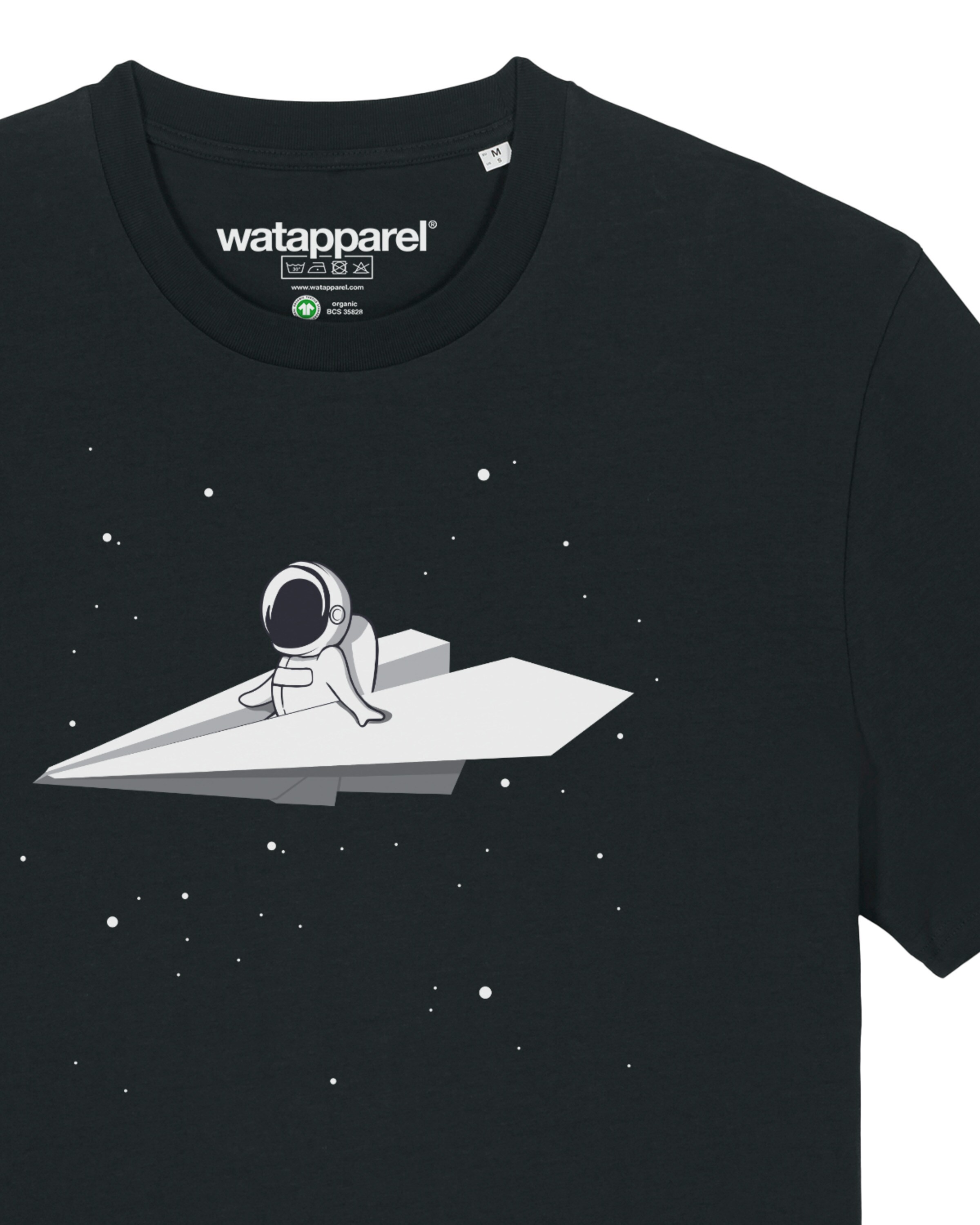 T-Shirt 'Fly me to the moon' Watapparel en noir