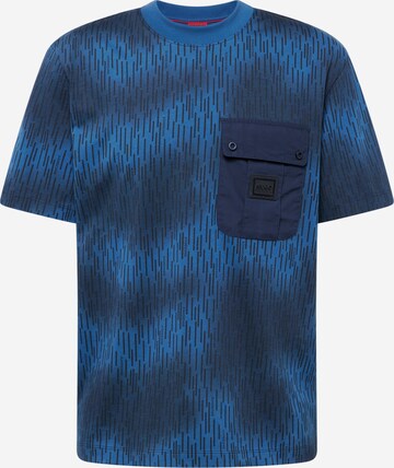 HUGO Shirt 'Dengduang' in Blauw: voorkant