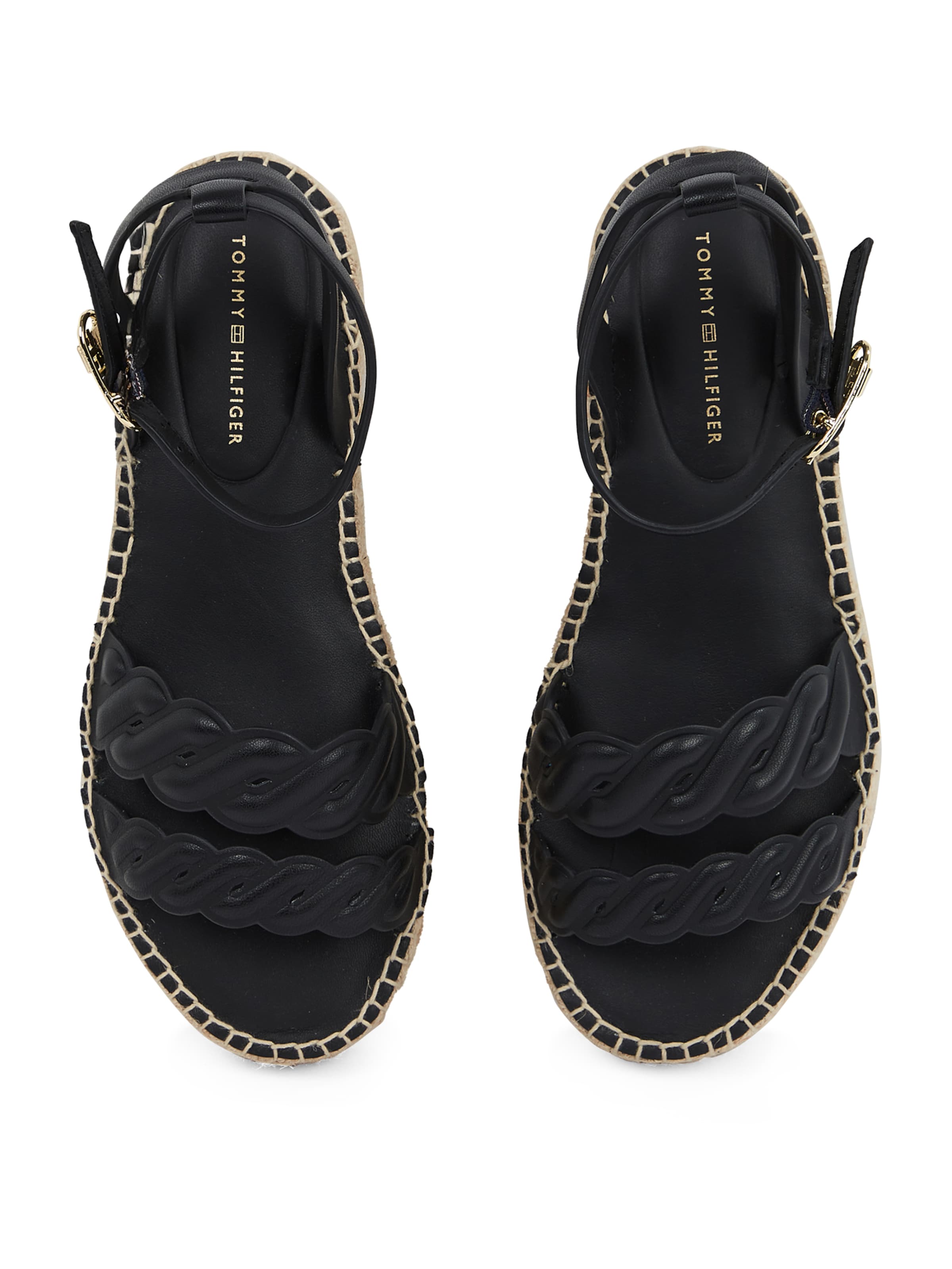 Sandales à lanières 'Rope' TOMMY HILFIGER en noir