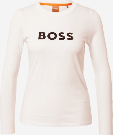BOSS Orange Shirt in Wit: voorkant