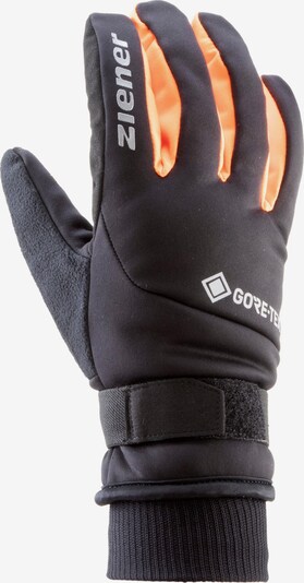 ZIENER Fahrradhandschuhe in orange / schwarz, Produktansicht