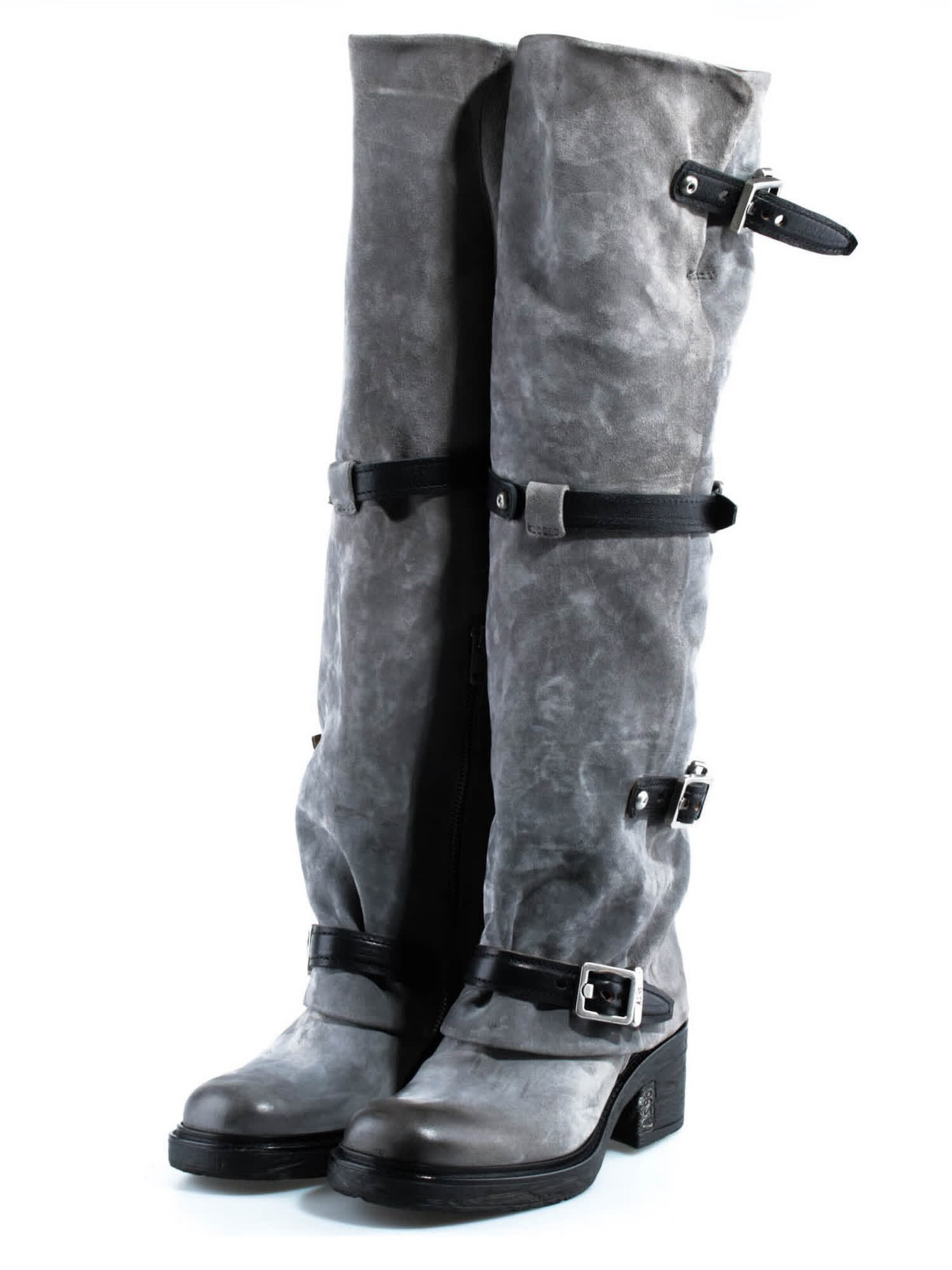 A.S.98 Overknees 'Soren' in Grey: front
