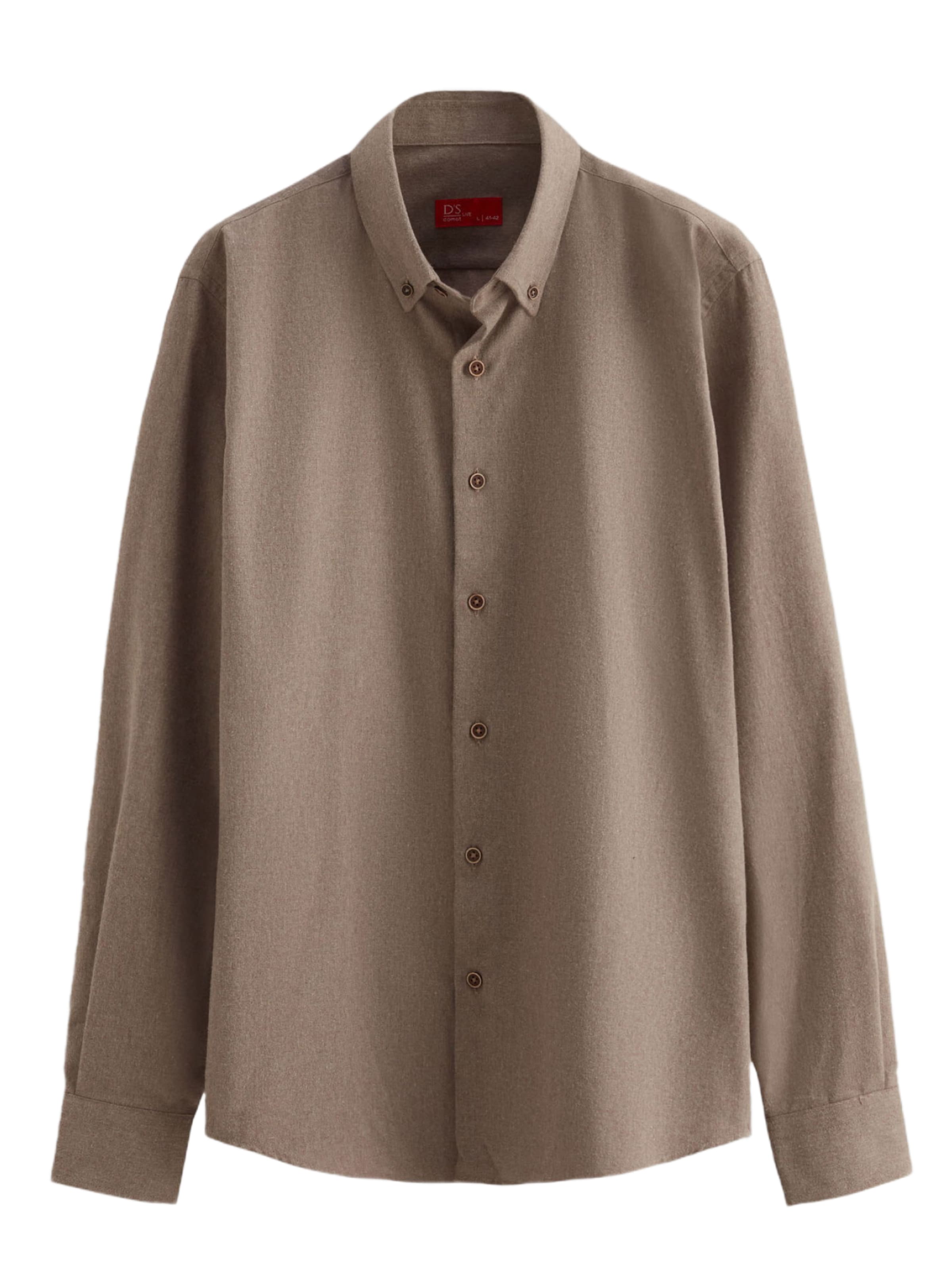D’S Damat Overhemd in Bruin: voorkant
