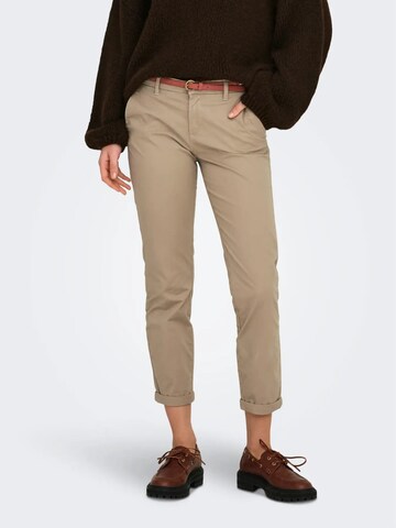 regular Pantaloni di ONLY in marrone: frontale