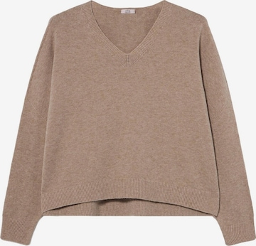 Pullover di oltre in beige: frontale