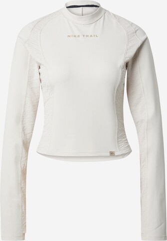 NIKE Funktionsbluse 'TRAIL' i beige: forside