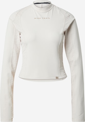 NIKE Performance Shirt 'TRAIL' in Beige: front