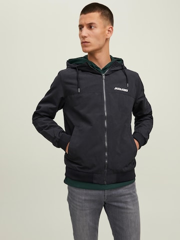 JACK & JONES - Chaqueta de entretiempo 'Rush' en negro: frente