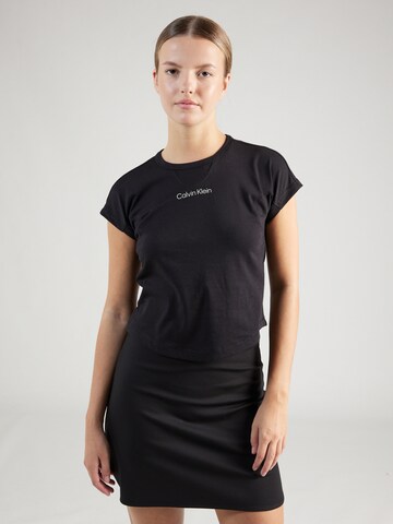 Calvin Klein Sport Функционална тениска 'HYBRID' в черно: отпред