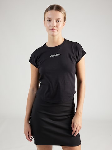 Calvin Klein Sport Funkcionalna majica 'HYBRID' | črna barva: sprednja stran