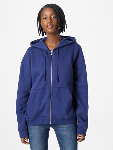 WEEKDAY Sweat jacket 'Essence' in Blue: front