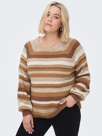 ONLY Carmakoma Pullover 'Abby' in Braun