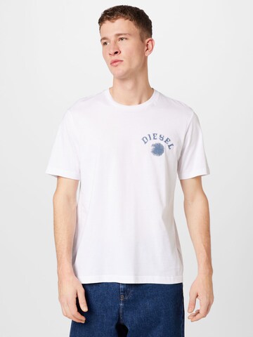 T-Shirt DIESEL en blanc : devant