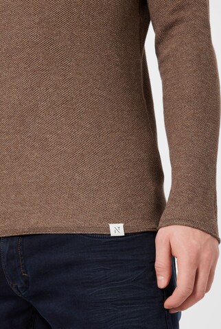 NOWADAYS Pullover 'Honeycomb' in Braun