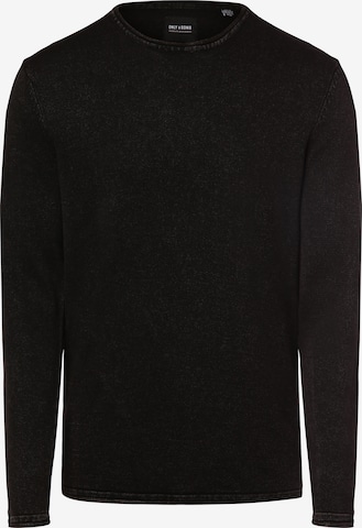 Pulover 'Gaston 12' de la Only & Sons pe negru: față