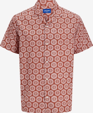 JACK & JONES Košeľa 'JORSeersucker' - Hnedá: predná strana