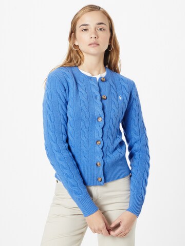 Geacă tricotată de la Polo Ralph Lauren pe albastru: față
