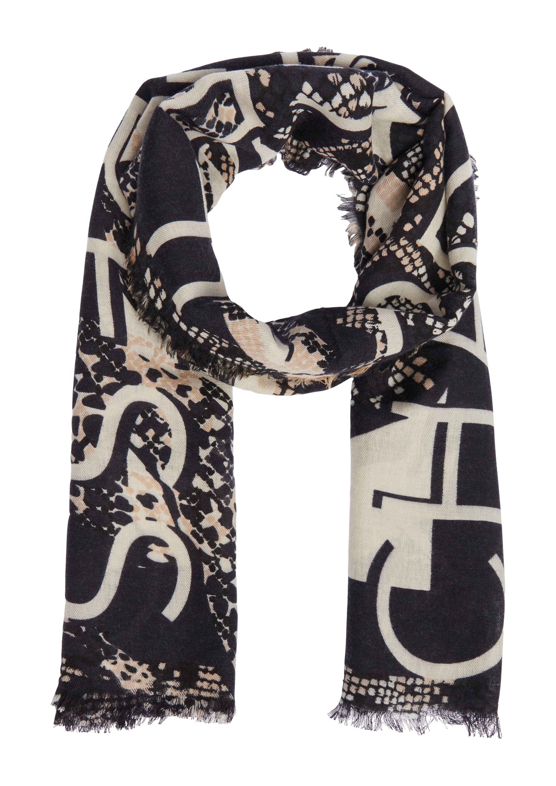 Écharpe COMMA en noir : devant