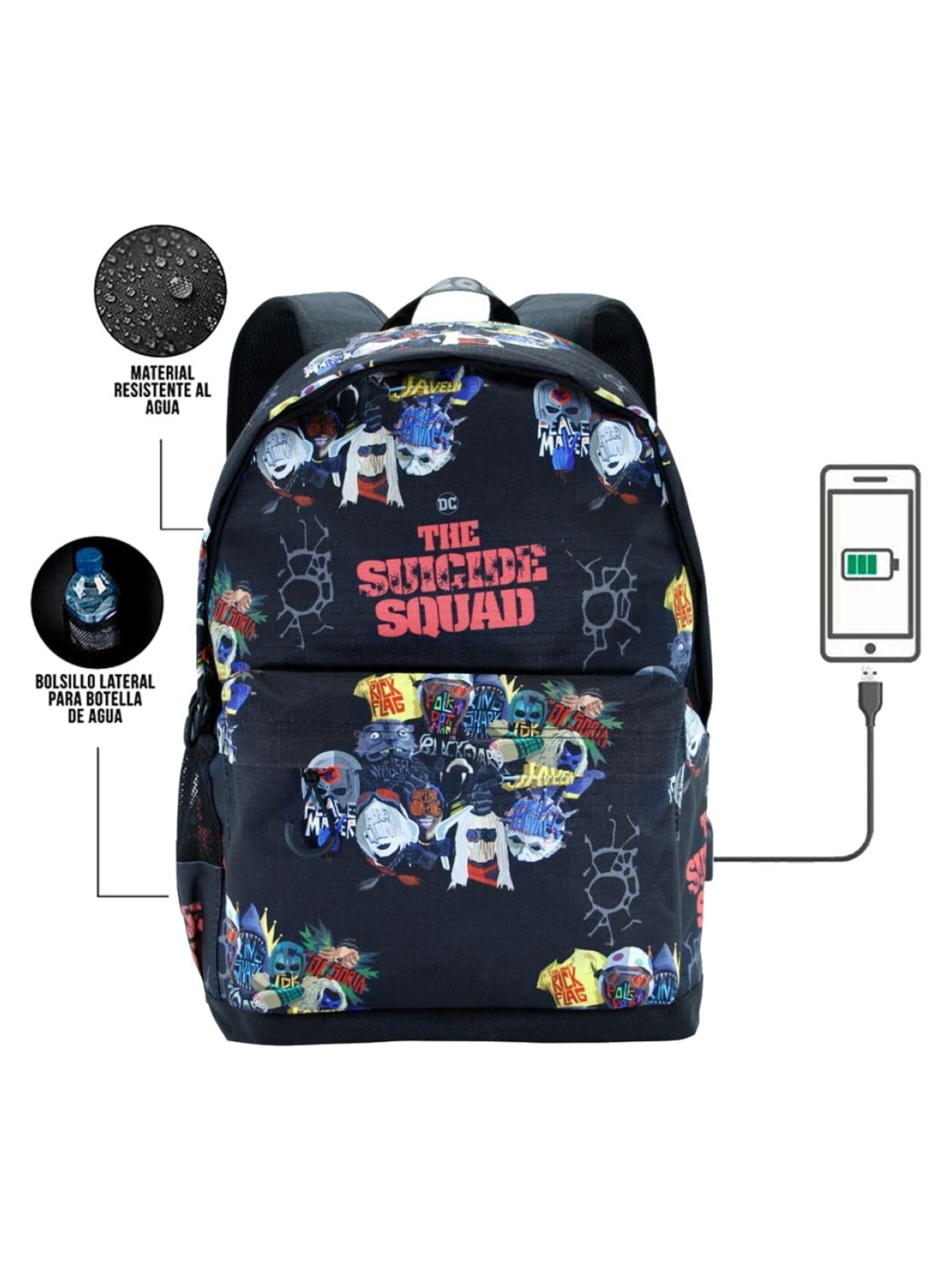 Dc Comics Rugzak 'DC Suicide Squad Rugzak' in Zwart