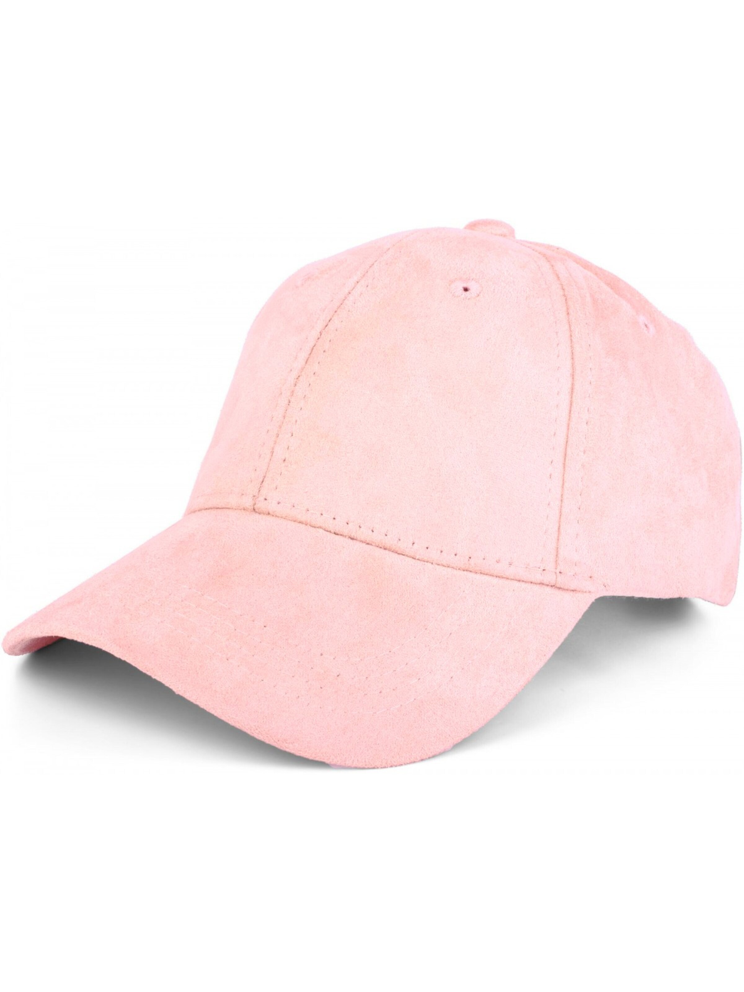 styleBREAKER Cap 'Cap in Wildleder Optik' in Pink: front