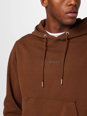 BOSS Orange Sweatshirt 'Wefadehoody' in Bruin