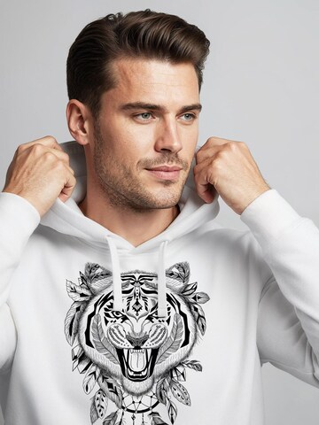 Neverless Sweatshirt 'Tiger' in White