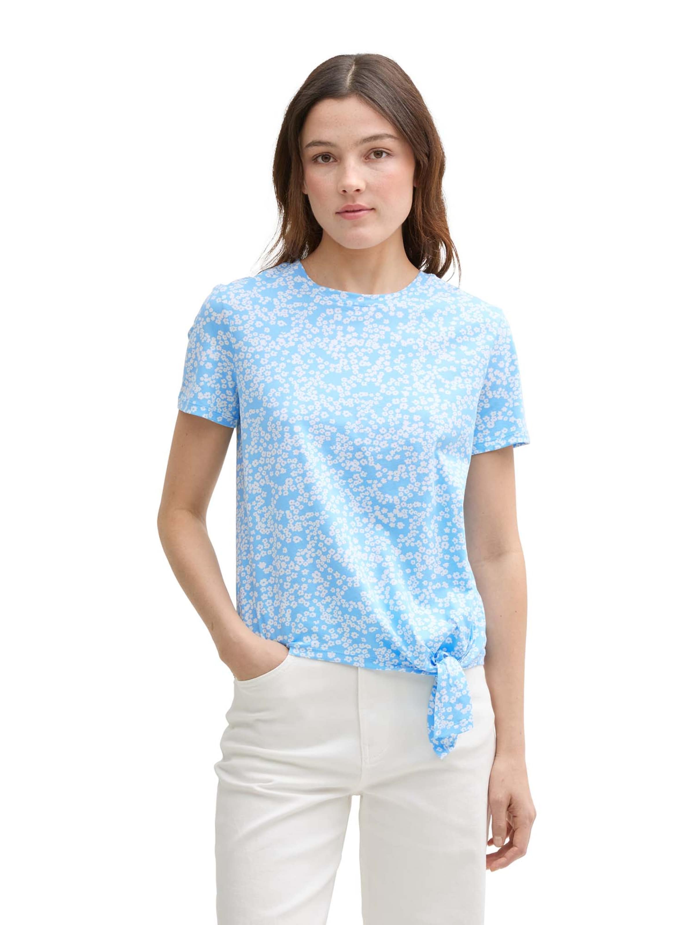 TOM TAILOR DENIM Tričko - Modrá: predná strana