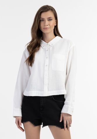 DreiMaster Vintage Blouse in Wit: voorkant