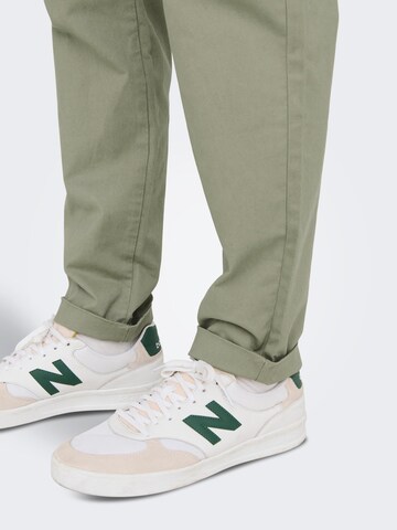 Regular Pantalon chino 'Kent' Only & Sons en vert